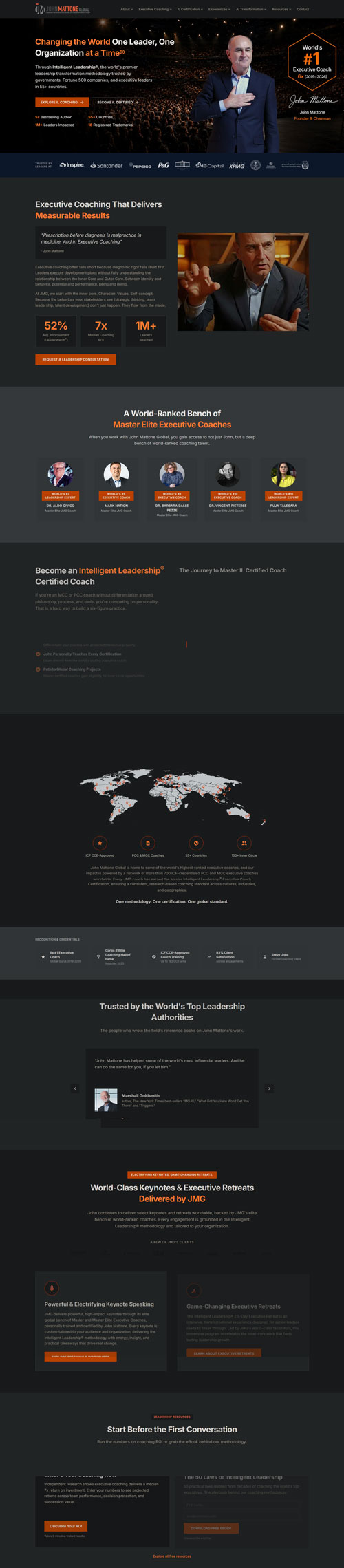 John Mattone Global Full Website Experience